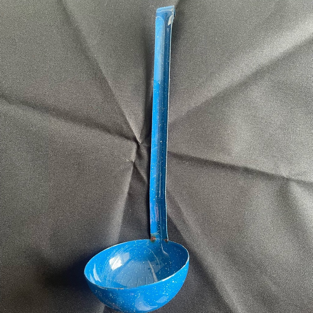 Blue Speckled Ladle- antique.